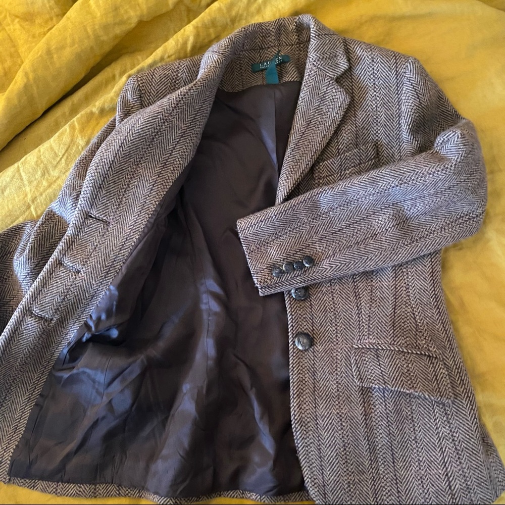 RALPH LAUREN - 90s Wool Tweed Blazer (Vintage) - Picture 8 of 9